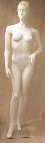 Femme cheveux sculptés blanc FSB11
